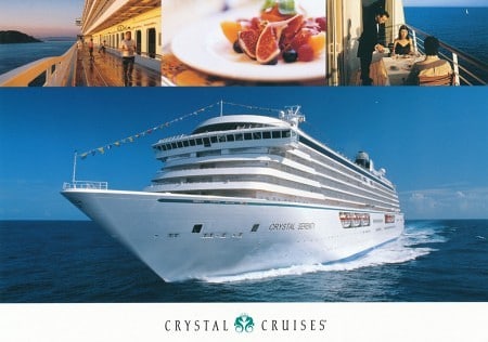 Postal oficial del barco de la naviera Crystal Cruises