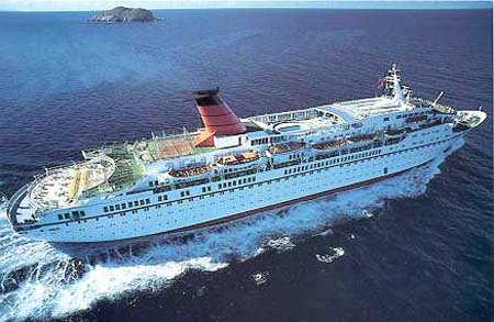 Postal oficial del buque Cunard Princess