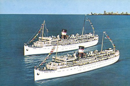 El SS Evangeline junto al Yarmouth