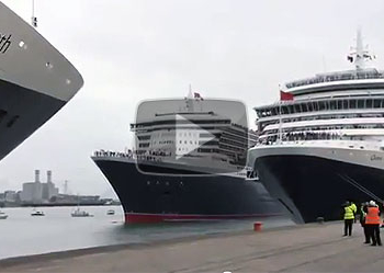 La flota de Cunard celebra el Jubileo de Isabel II en Southampton