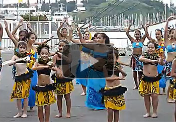 Recibimiento del Pacific Jewel en Nueva Caledonia