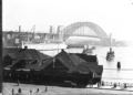 Imagen del SS Mariposa en el Sydney Harbour Bridge de febrero de 1932
