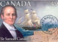 Sello conmemorativo de Samuel Cunard y el Britannia, hermano del SS Columbia