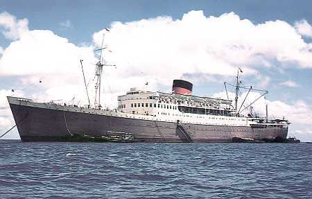 Fotografía de junio del 1955 del barco de Union-Castle Line