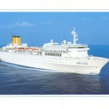 Postal oficial del barco de cruceros Costa Allegra, de Costa Cruceros