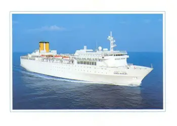 Postal oficial del barco de cruceros Costa Allegra, de Costa Cruceros