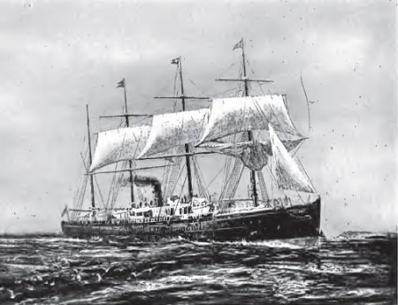 El Oceanic, primer barco construido para la renacida White Star Line el año 1871