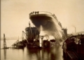 El RMS Campania en el astillero de Govan, Escocia, el año 1892