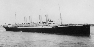 Imagen de la estilizada figura del barco de North German Lloyd