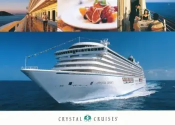Postal oficial del barco de la naviera Crystal Cruises