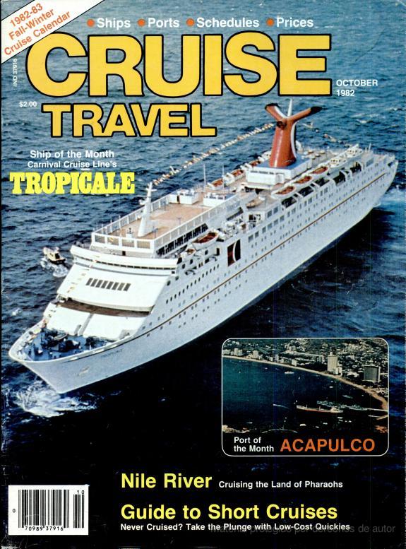 Portada de la revista Cruise Travel de octubre de 1982