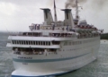 El buque en Ocho Ríos, Jamaica, el 12 de noviembre de 1985