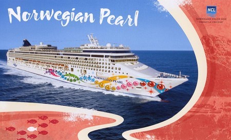 Postal oficial del barco de cruceros Norwegian Pearl