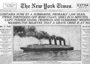Portada del 8 de mayo de 1915 del diario The New York Times
