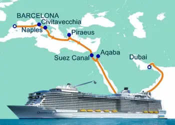 Diario del Ovation of the Seas desde Barcelona a Dubai