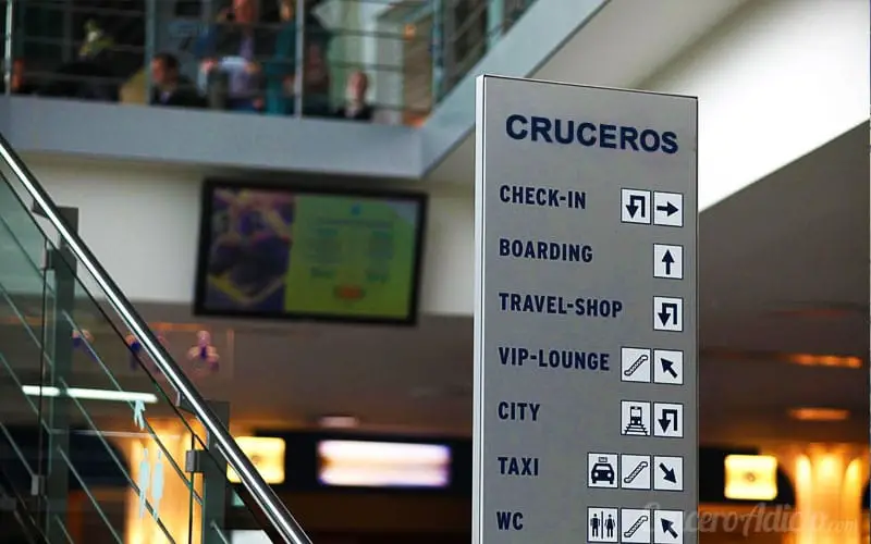 Check in de cruceros en puerto