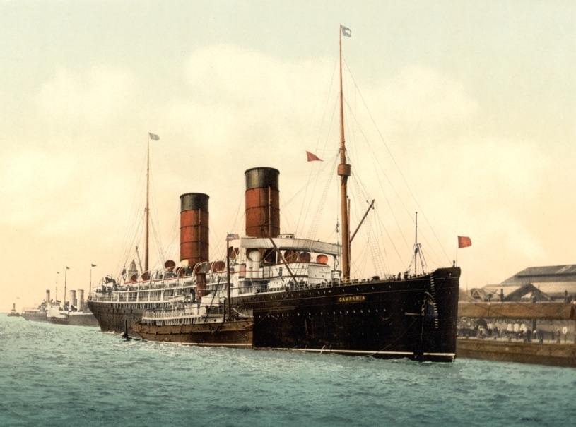RMS Campania de Cunard Line consigue Blue Riband