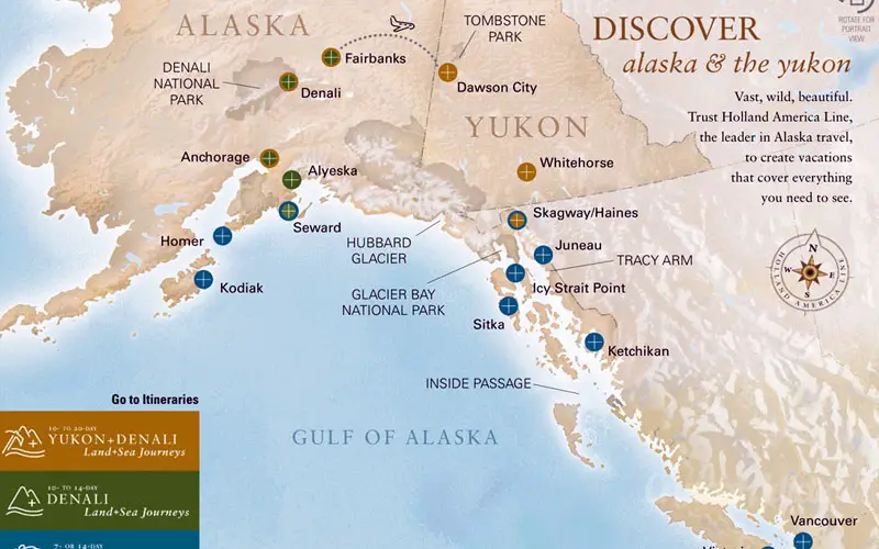 explorando Alaska Holland America Line