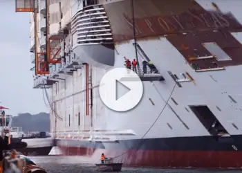 construcción del barco de cruceros más grande del mundo