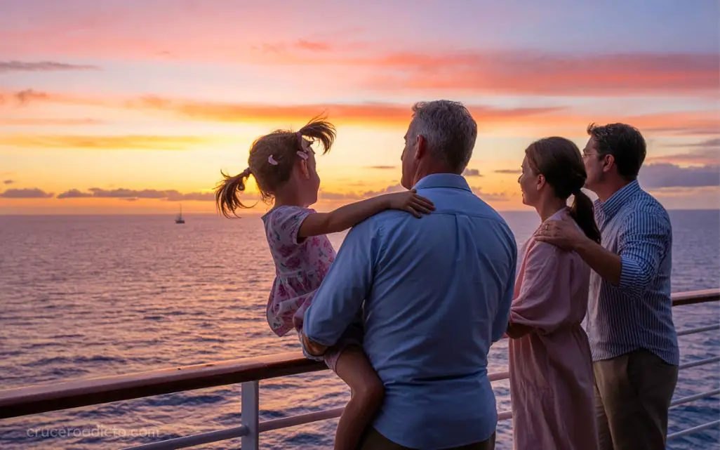 Cruceristas en la cubierta