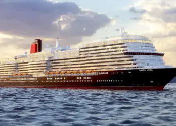barco de Cunard Line retrasado -Queen Anne de Cunard Line