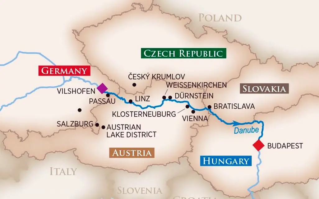 itinerario Danubio