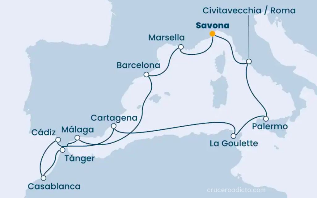Costa Cruceros regresa a Túnez tras 8 años y tendrá puerto base en Malasia