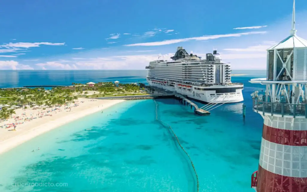 MSC Cruceros invierte 100 millones de dólares en la expansión de su isla privada en Bahamas