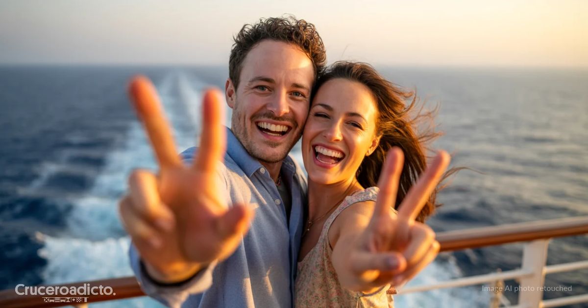 Consejos para tu primer crucero 14 Pareja de cruceristas felices en su primer crucero