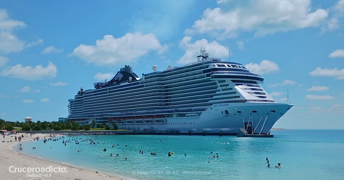 MSC Seashore en la isla privada Ocean Cay